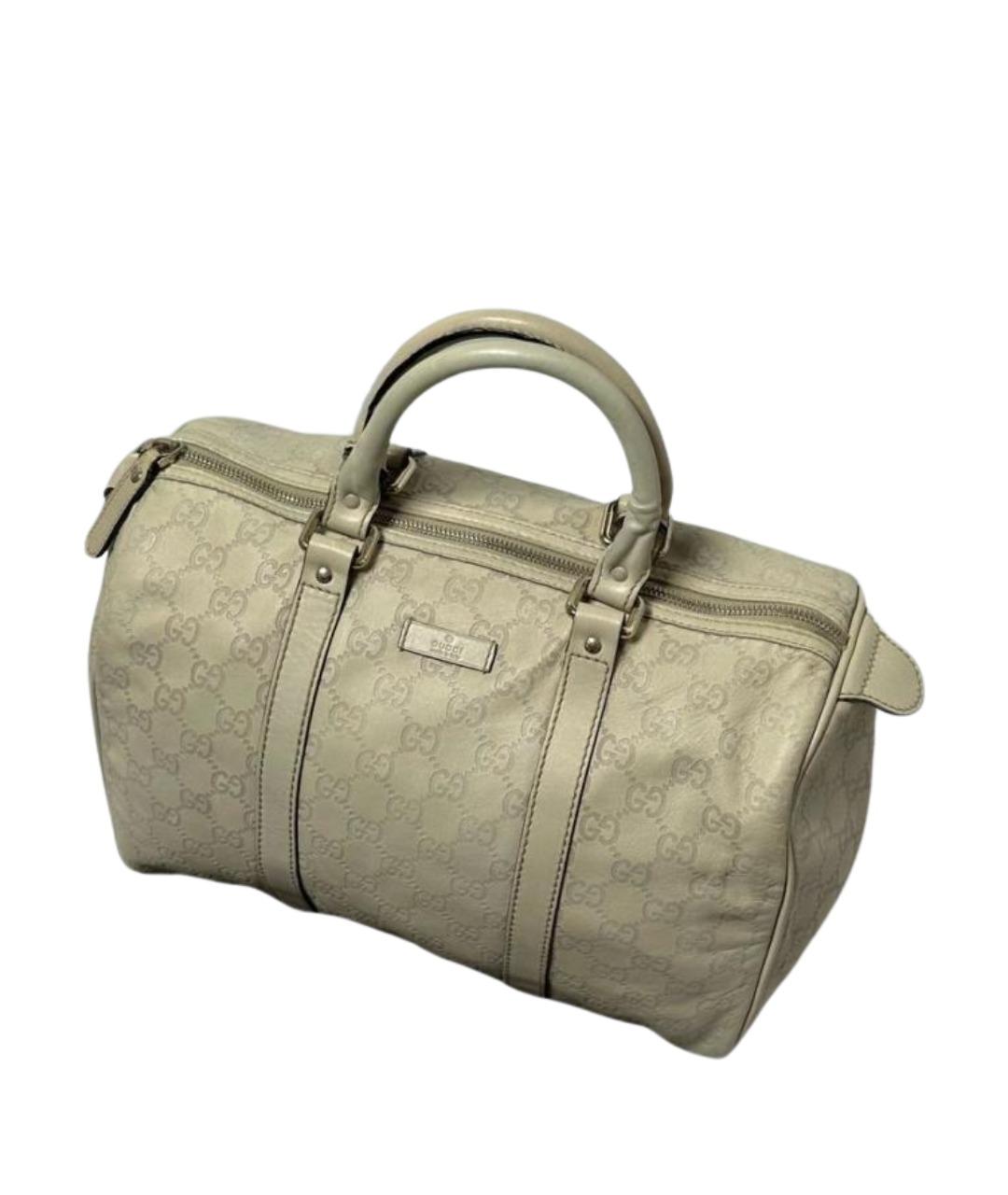 GUCCI Бежевая кожаная сумка с короткими ручками, фото 1