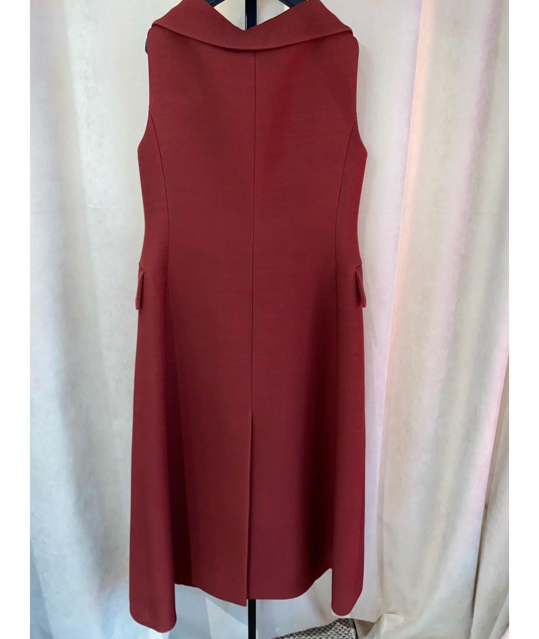 CHRISTIAN DIOR Бордовый шерстяной жилет, фото 2