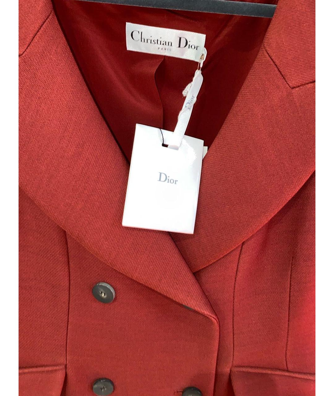 CHRISTIAN DIOR Бордовый шерстяной жилет, фото 3