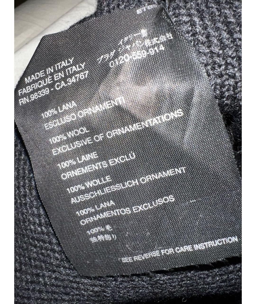 PRADA Антрацитовая шерстяная шапка, фото 7