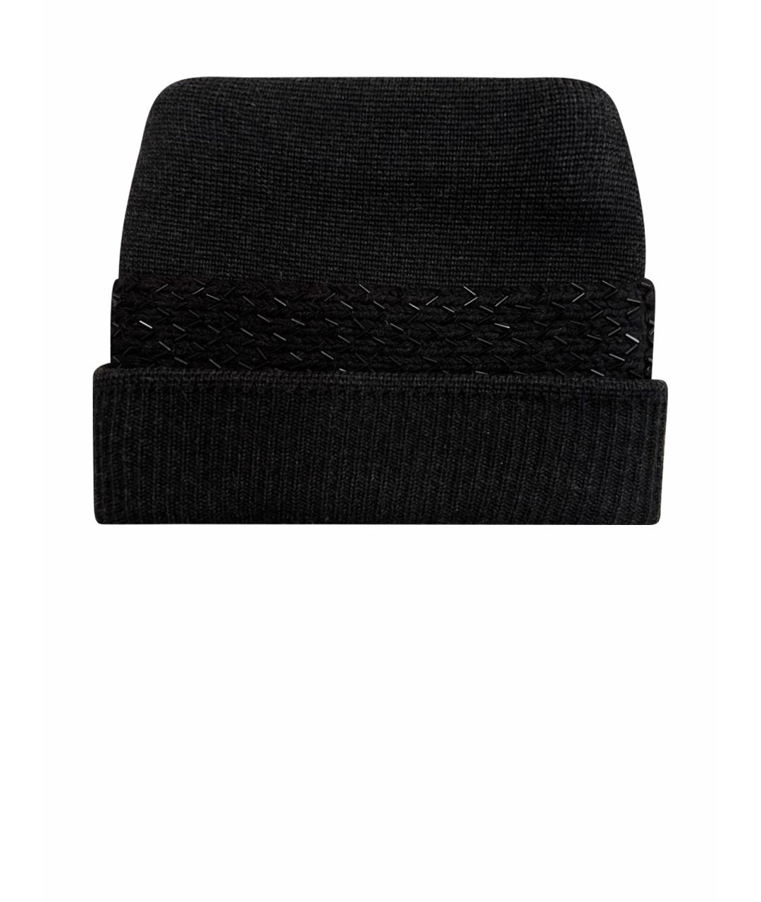 PRADA Антрацитовая шерстяная шапка, фото 1