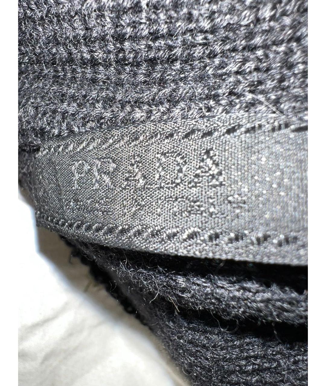 PRADA Антрацитовая шерстяная шапка, фото 4