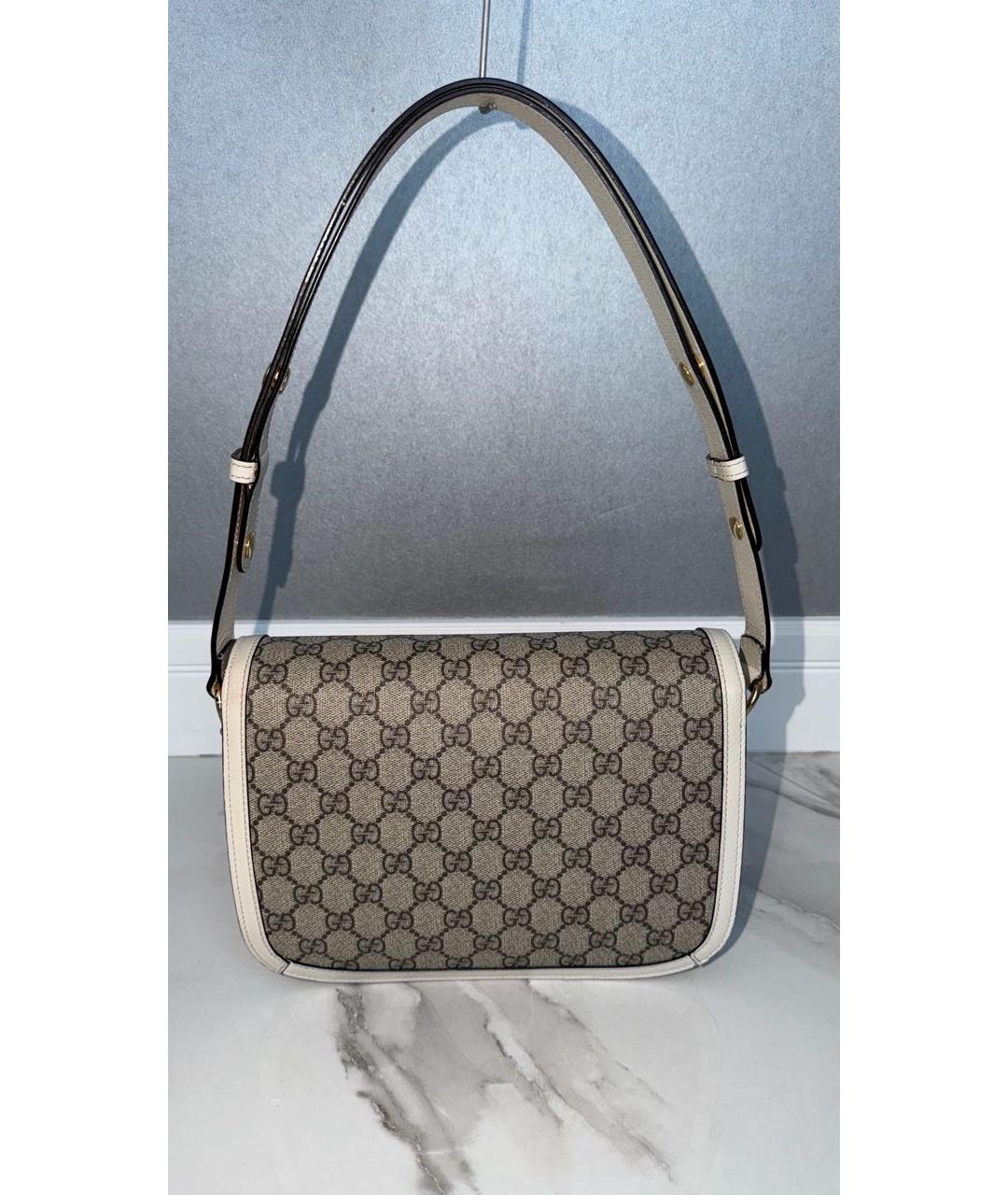 GUCCI Серая кожаная сумка через плечо, фото 3