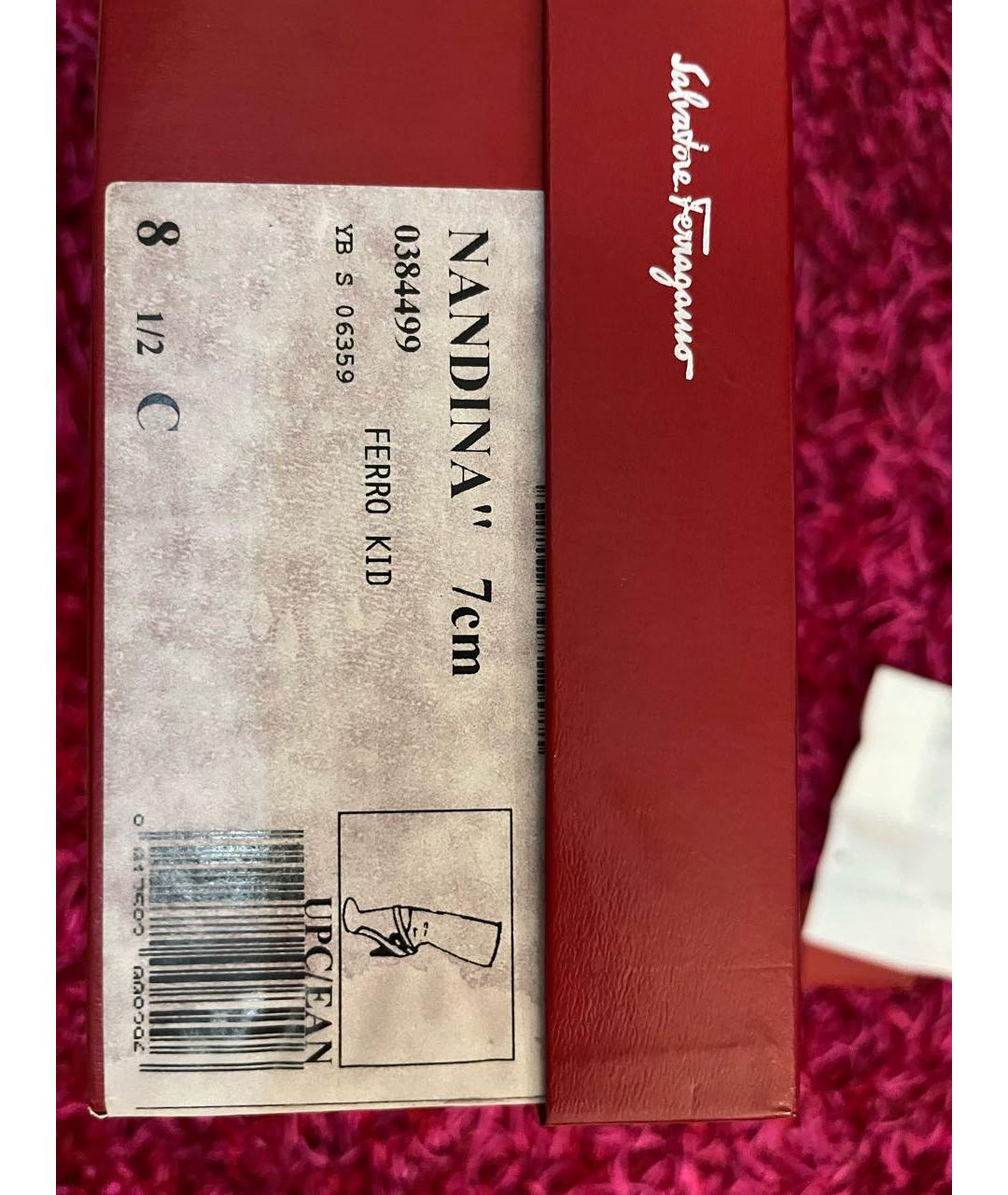 FERRAGAMO Черные кожаные сапоги, фото 6