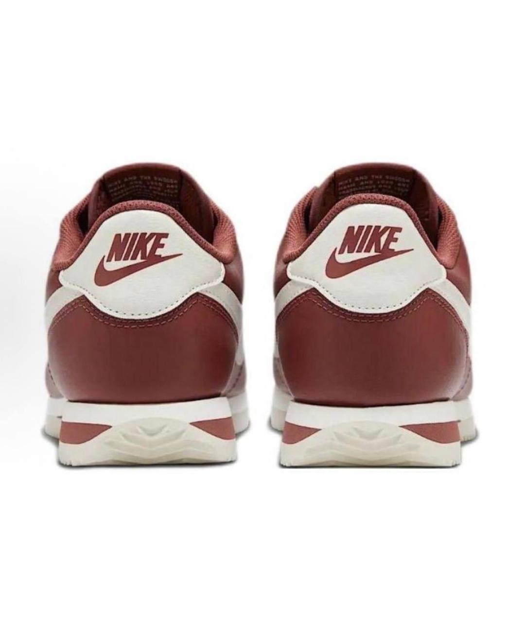 NIKE Бордовые кожаные кроссовки, фото 4