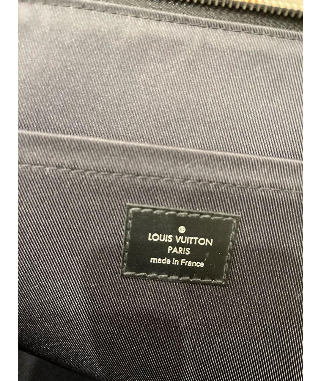 LOUIS VUITTON Серая кожаная папка для документов, фото 5