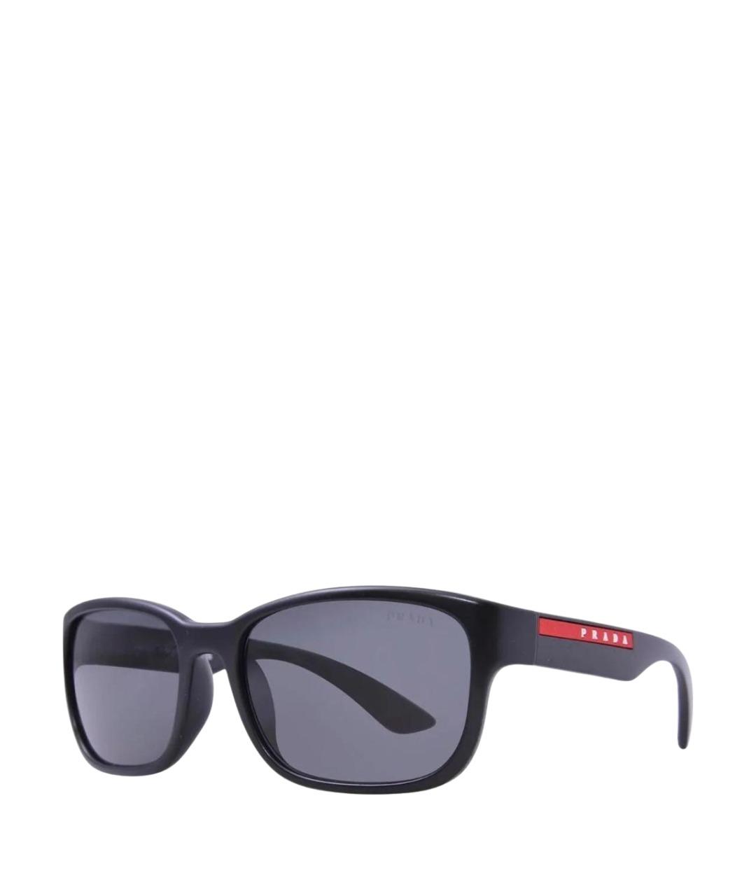 PRADA Черные пластиковые солнцезащитные очки, фото 1