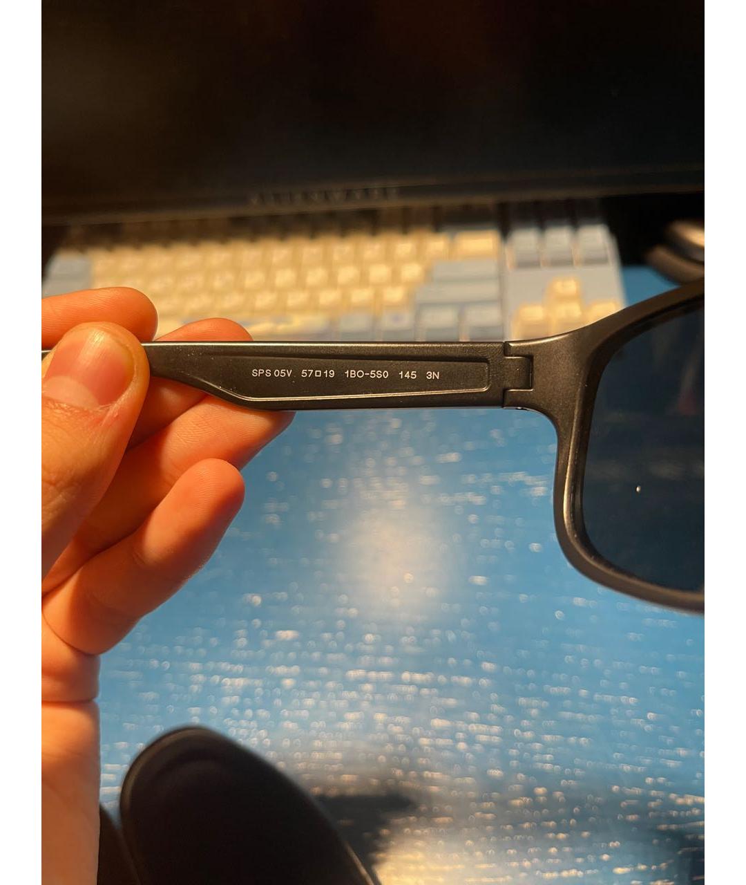 PRADA Черные пластиковые солнцезащитные очки, фото 6