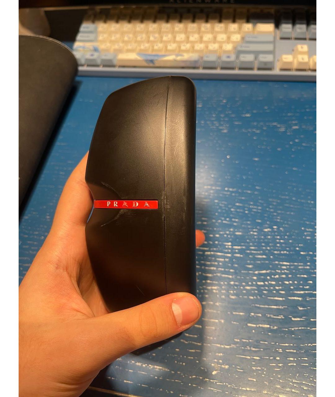 PRADA Черные пластиковые солнцезащитные очки, фото 8