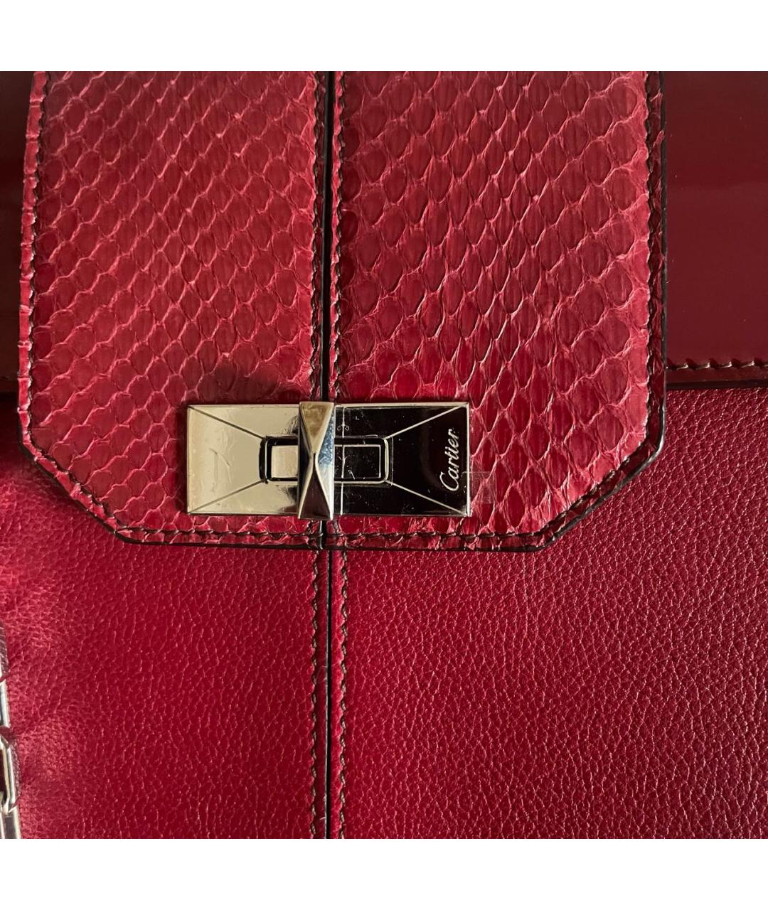 CARTIER Красная кожаная сумка через плечо, фото 5