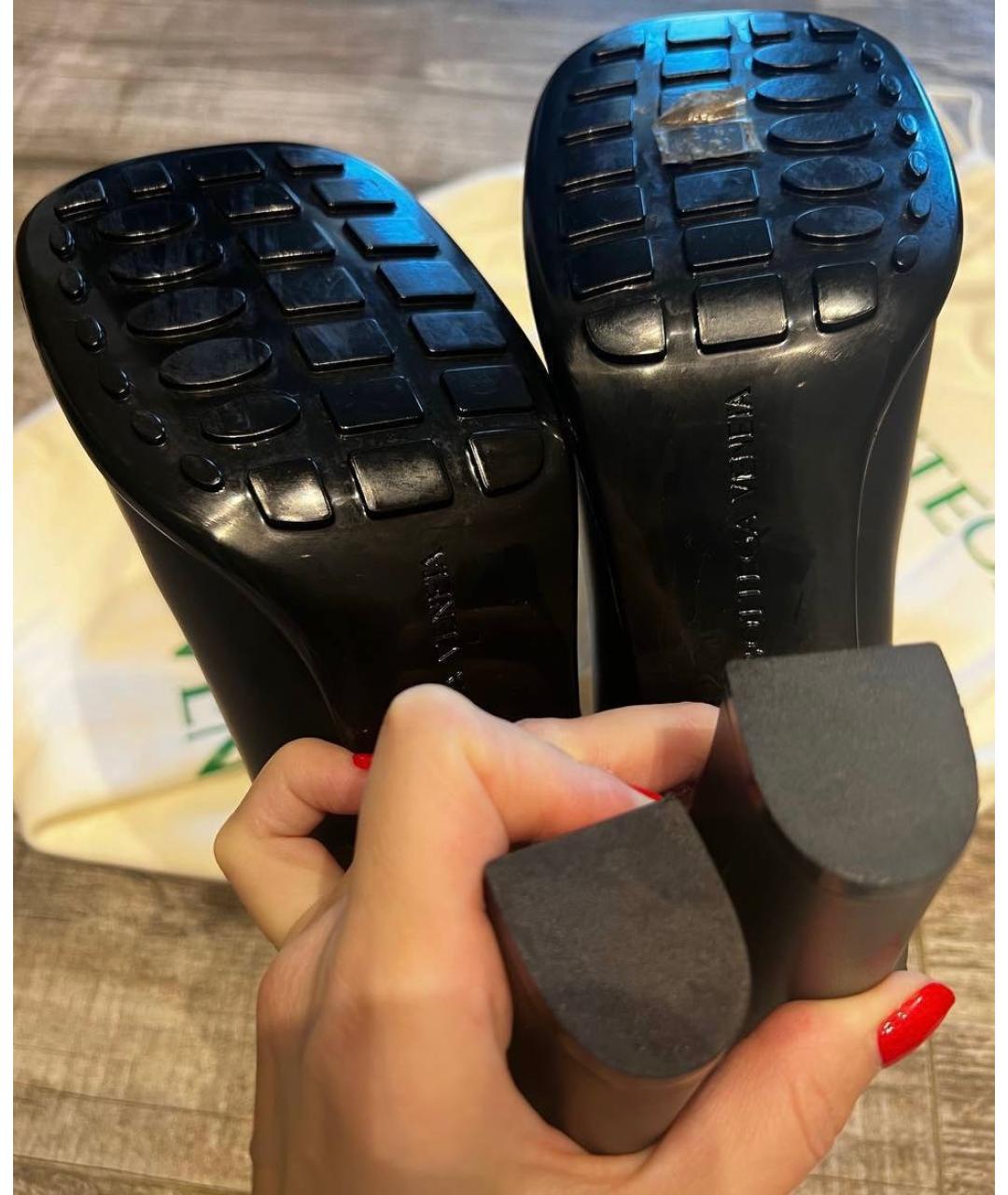 BOTTEGA VENETA Черные кожаные ботильоны, фото 6