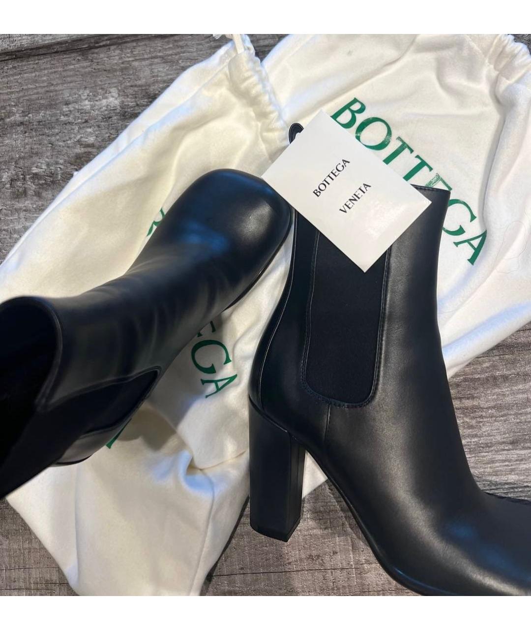 BOTTEGA VENETA Черные кожаные ботильоны, фото 2