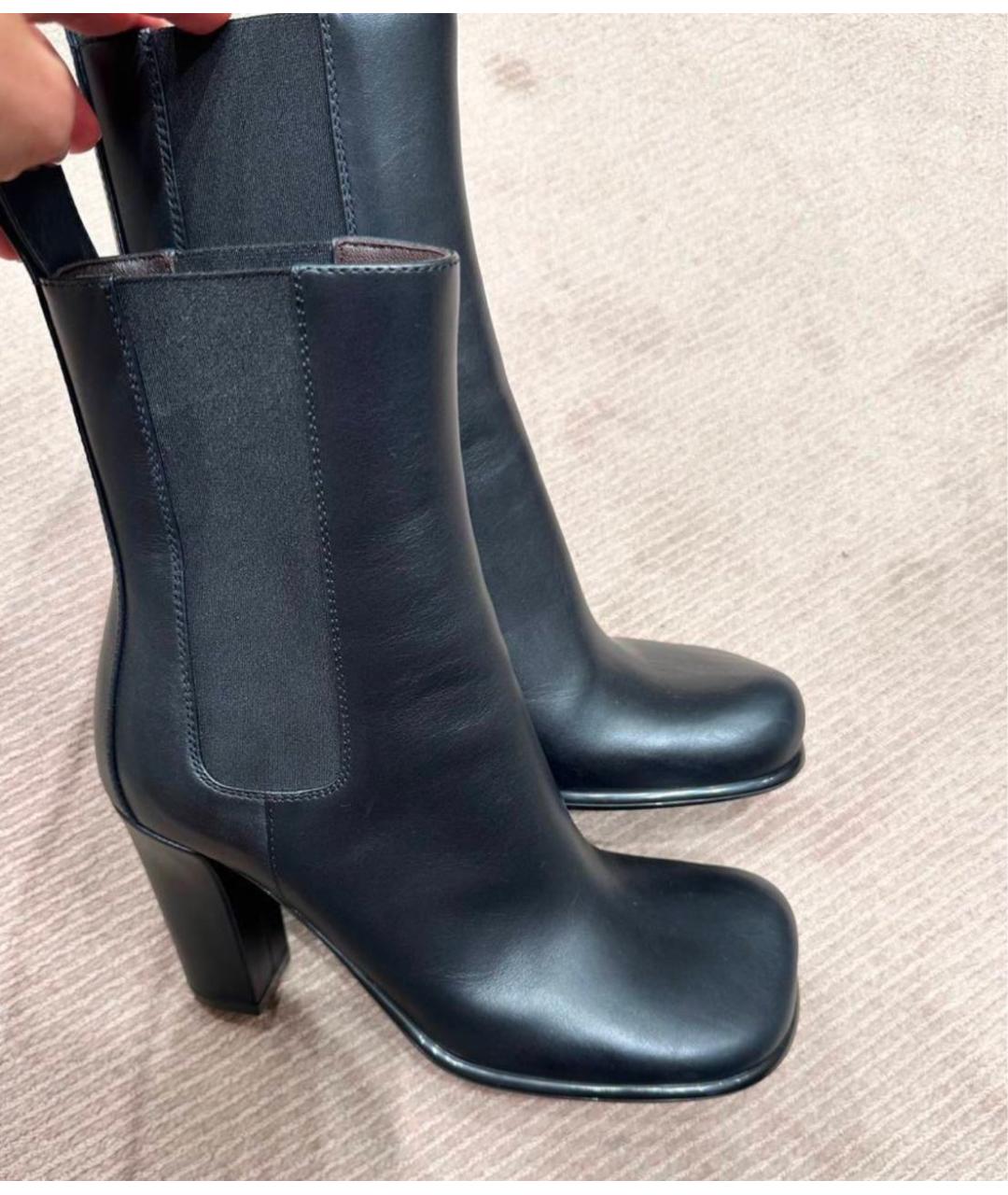 BOTTEGA VENETA Черные кожаные ботильоны, фото 9