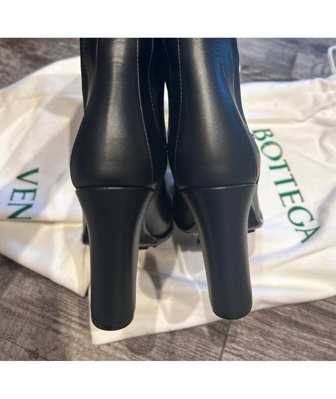 BOTTEGA VENETA Черные кожаные ботильоны, фото 7