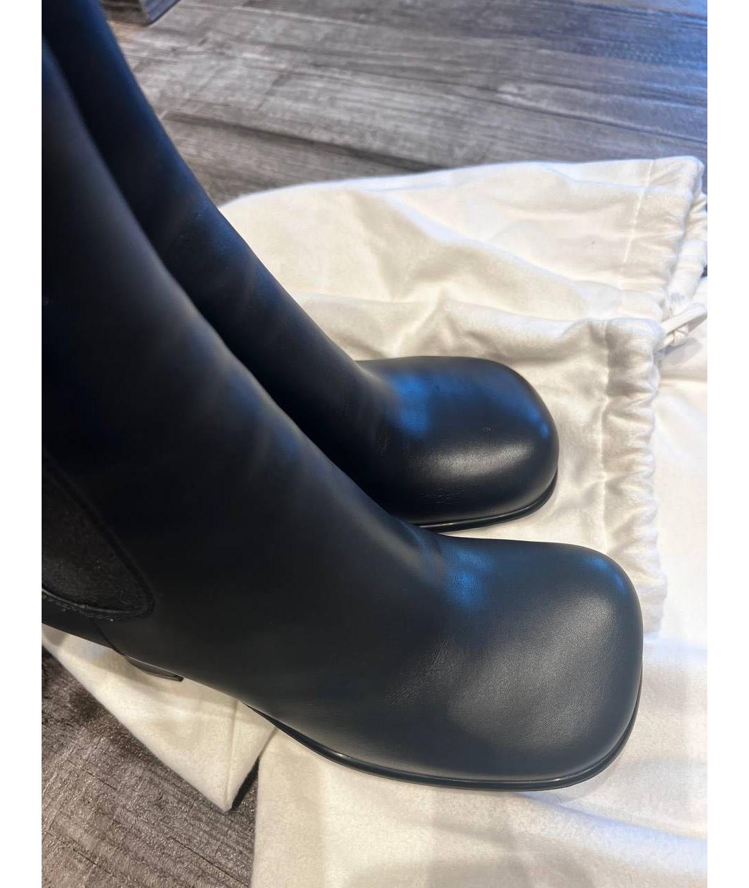 BOTTEGA VENETA Черные кожаные ботильоны, фото 8