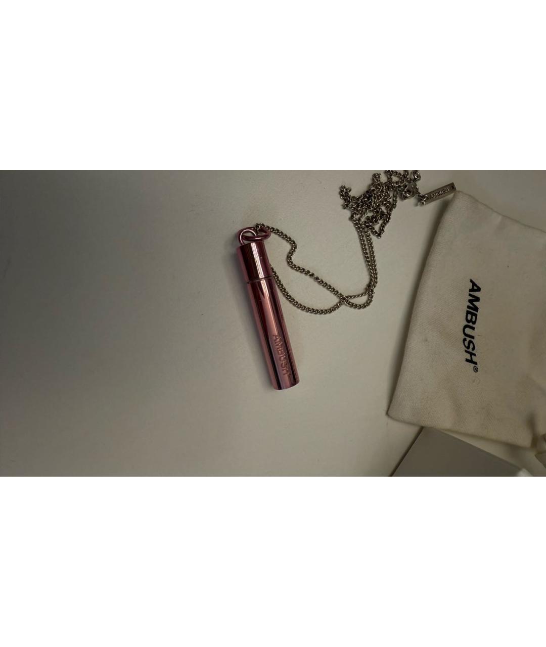 AMBUSH Розовый серебряный кулон, фото 2