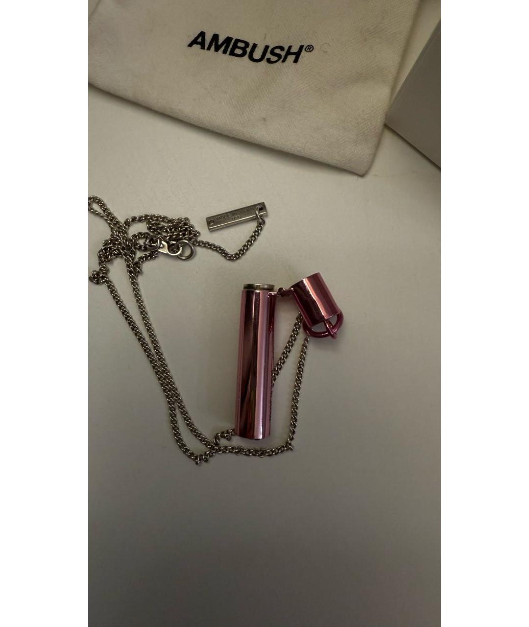 AMBUSH Розовый серебряный кулон, фото 4