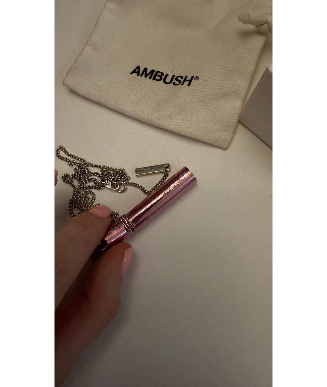 AMBUSH Розовый серебряный кулон, фото 5