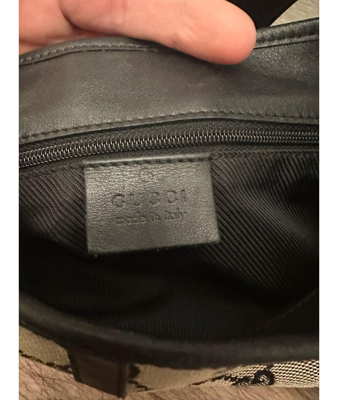 GUCCI Темно-синяя кожаная сумка с короткими ручками, фото 3