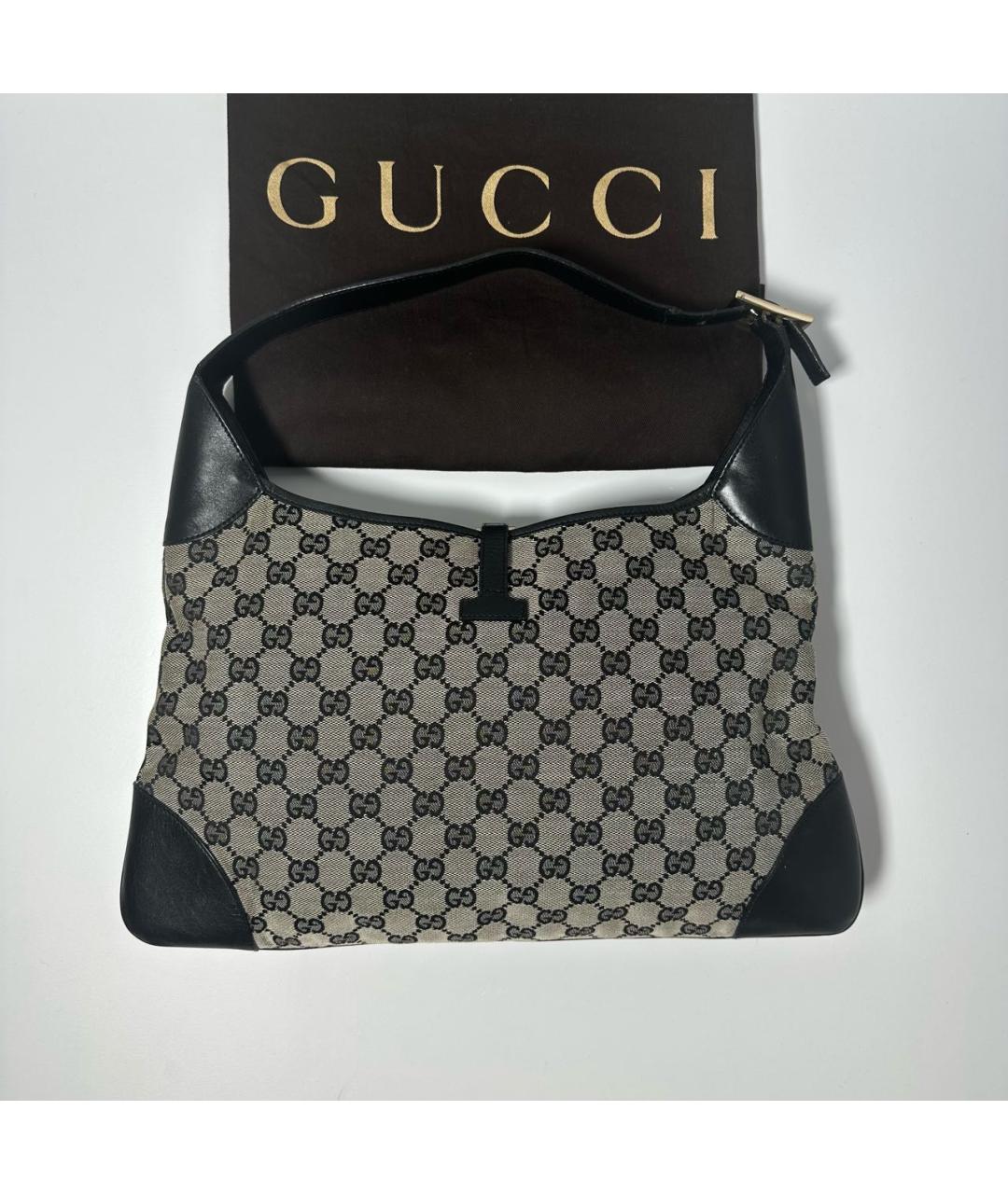 GUCCI Темно-синяя кожаная сумка с короткими ручками, фото 2