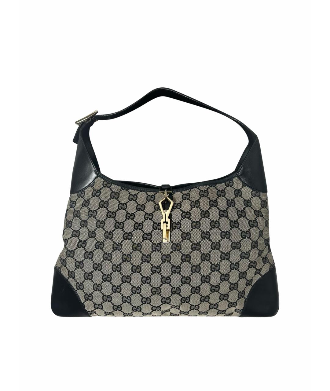 GUCCI Темно-синяя кожаная сумка с короткими ручками, фото 1