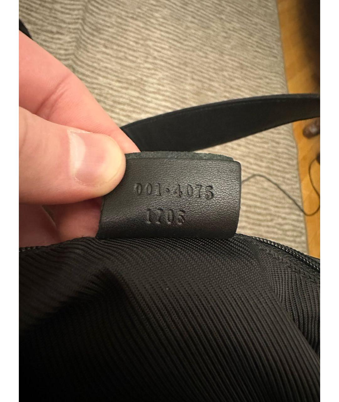 GUCCI Темно-синяя кожаная сумка с короткими ручками, фото 4