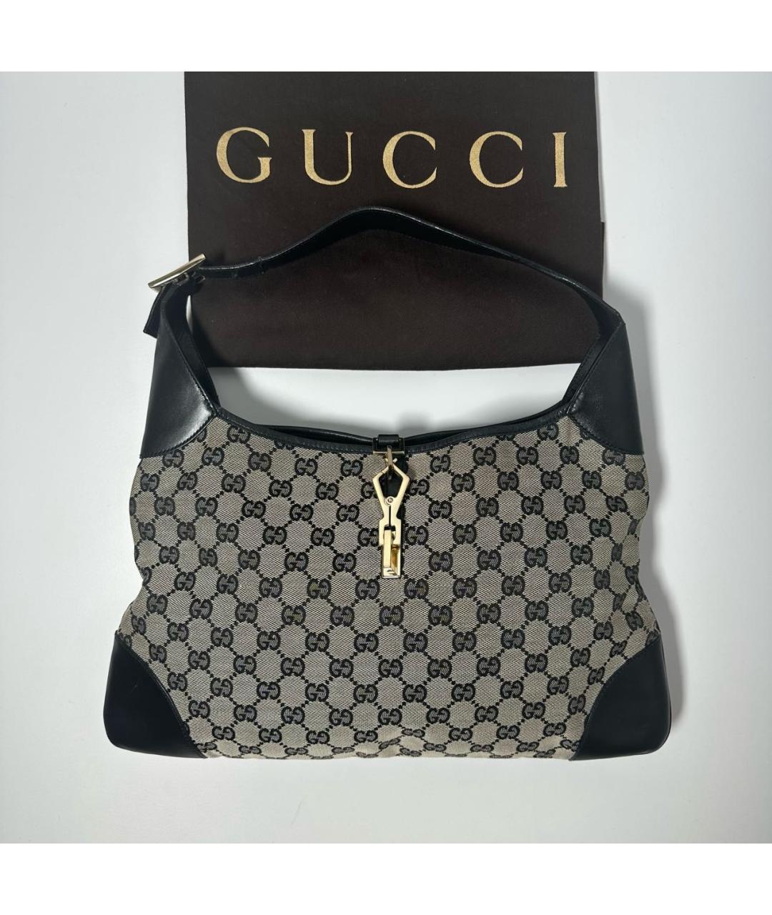 GUCCI Темно-синяя кожаная сумка с короткими ручками, фото 5