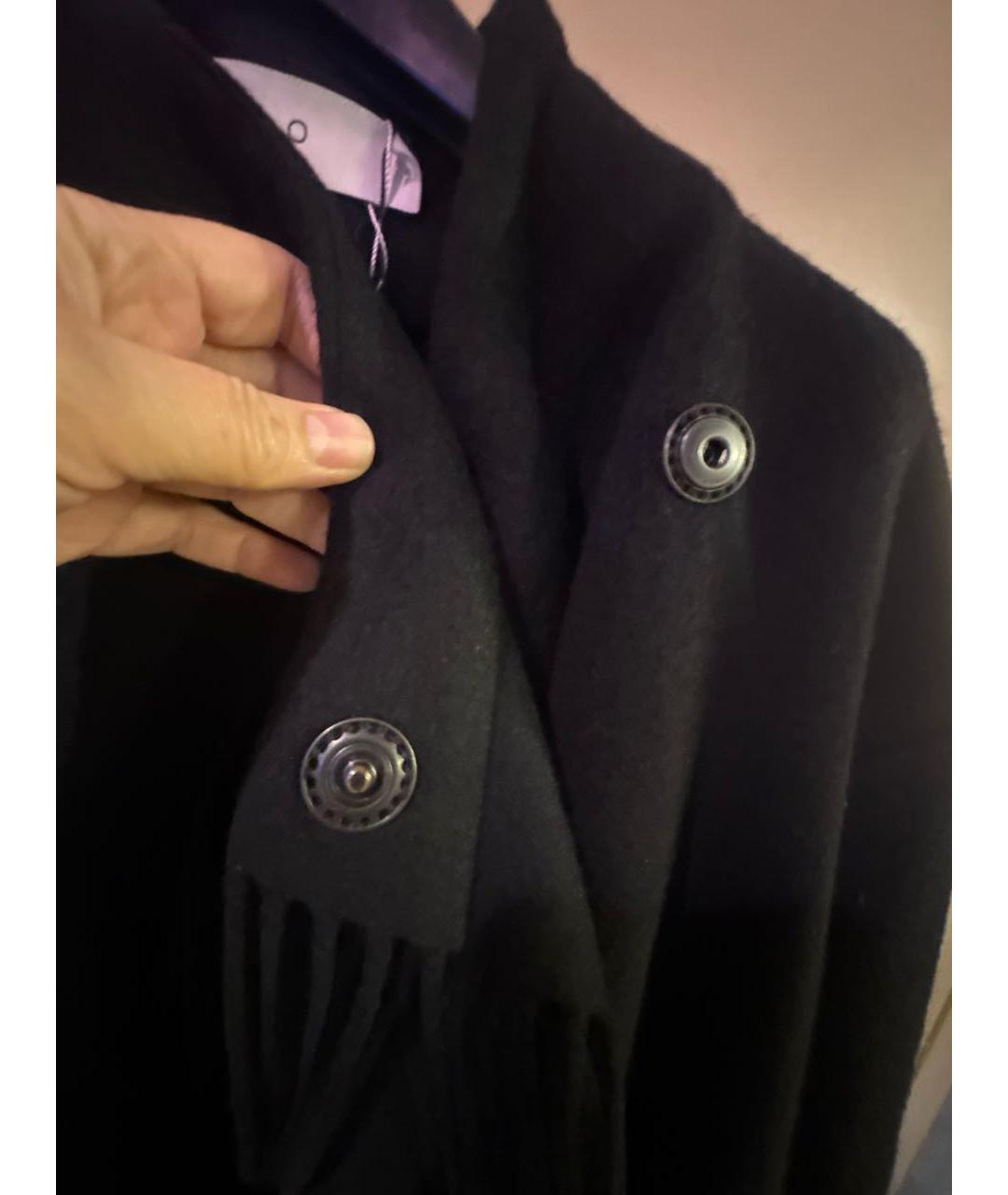 IRO Черное шерстяное пальто, фото 4