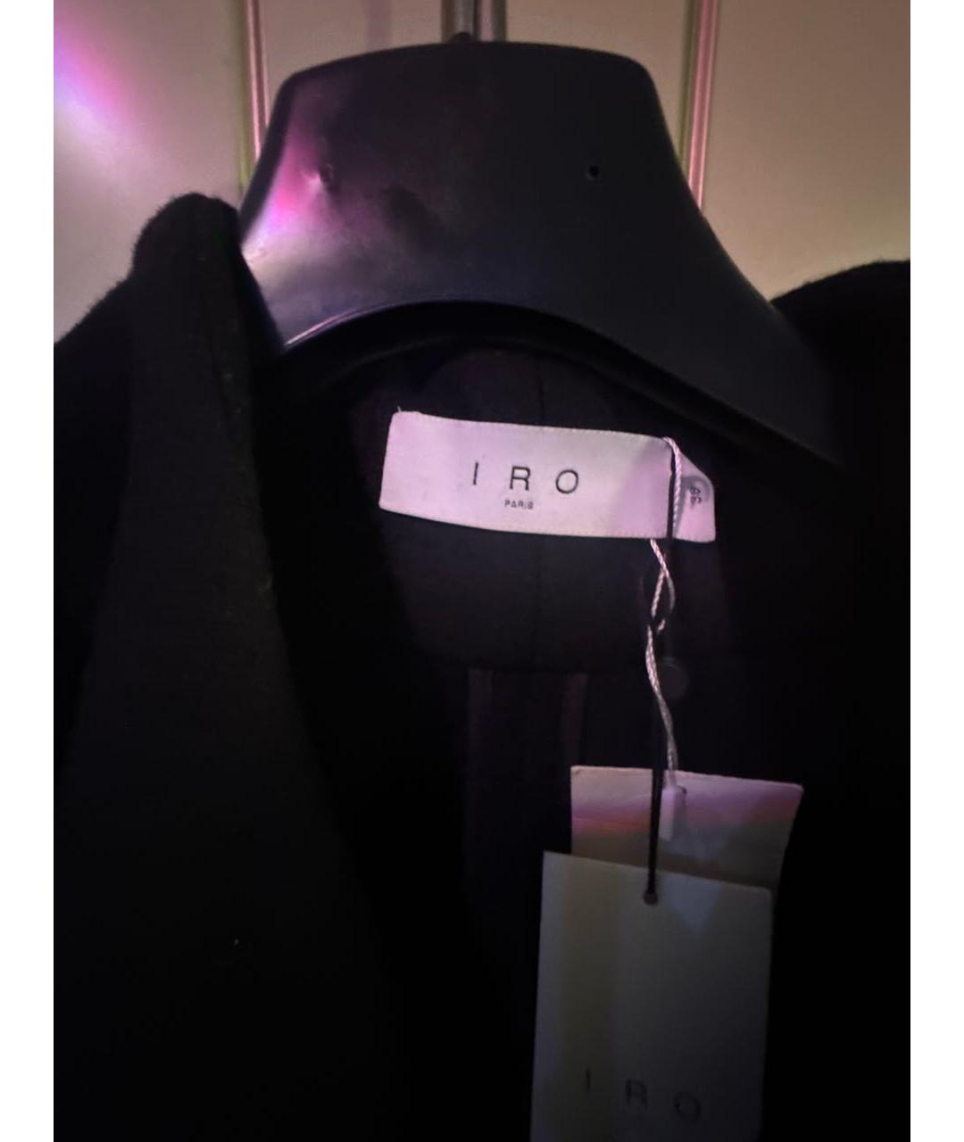 IRO Черное шерстяное пальто, фото 3