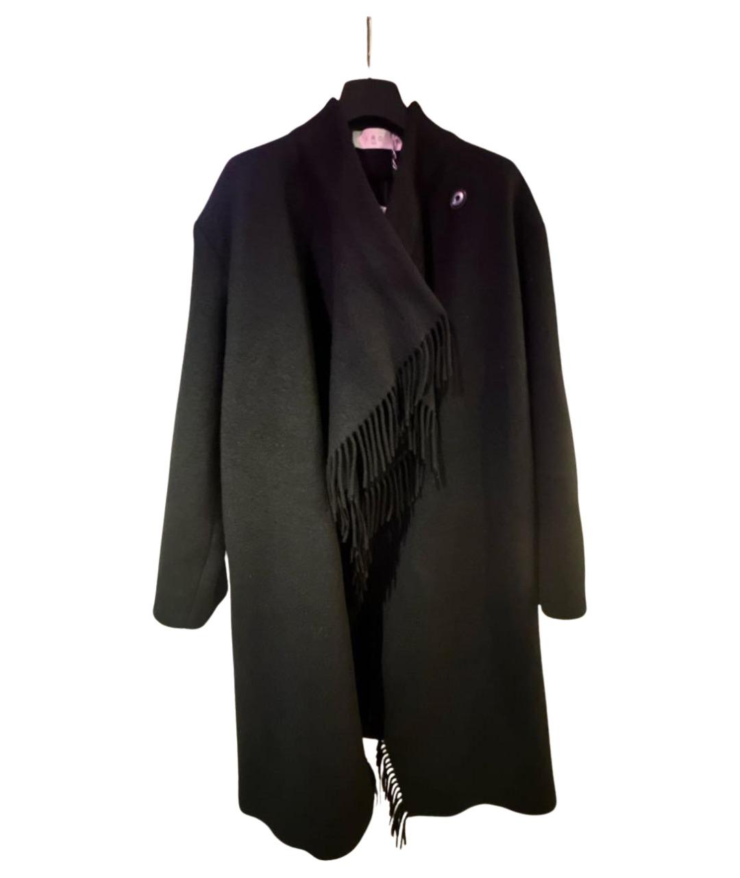 IRO Черное шерстяное пальто, фото 10