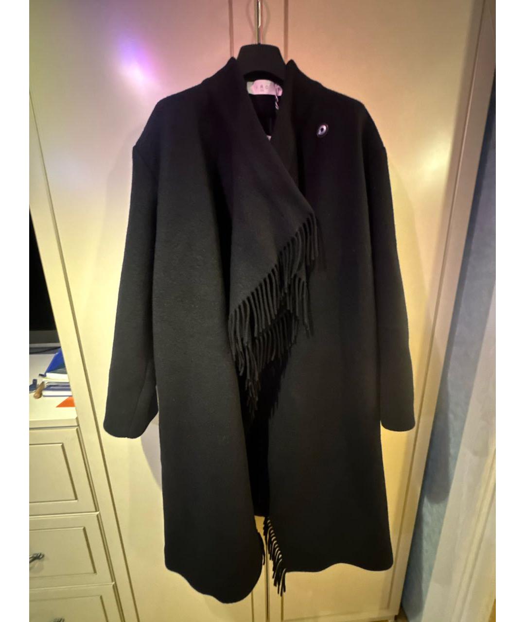 IRO Черное шерстяное пальто, фото 9