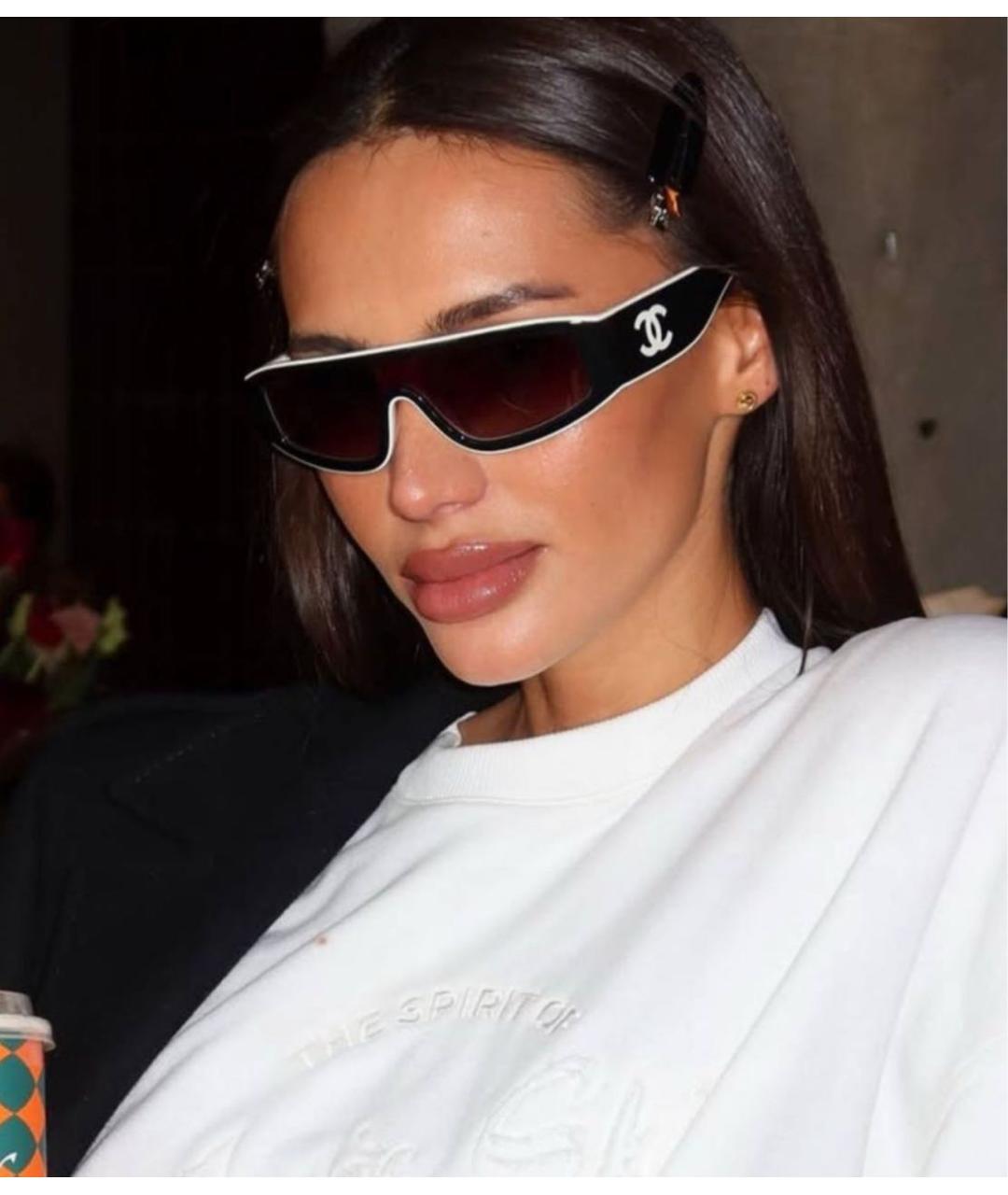 CHANEL Черные пластиковые солнцезащитные очки, фото 5