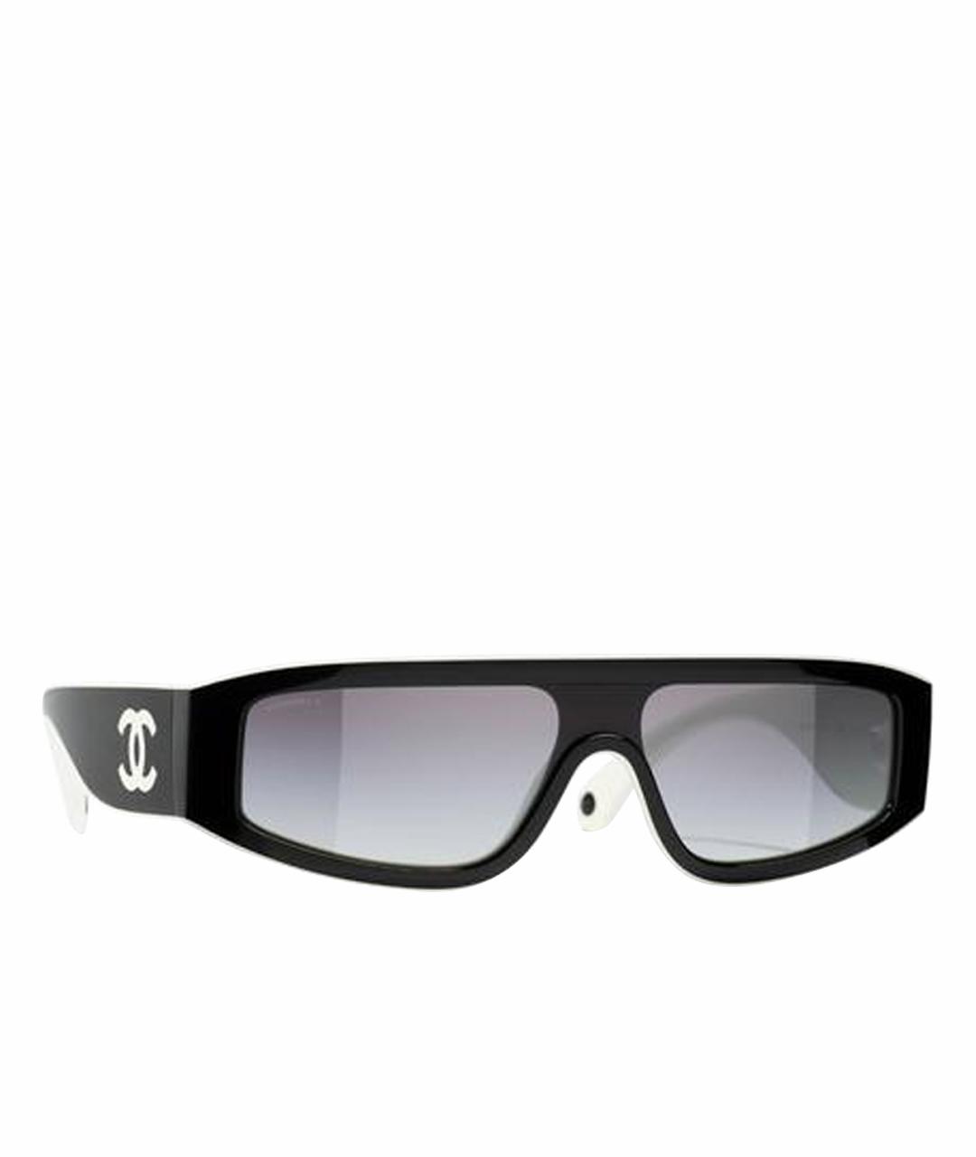 CHANEL Черные пластиковые солнцезащитные очки, фото 1