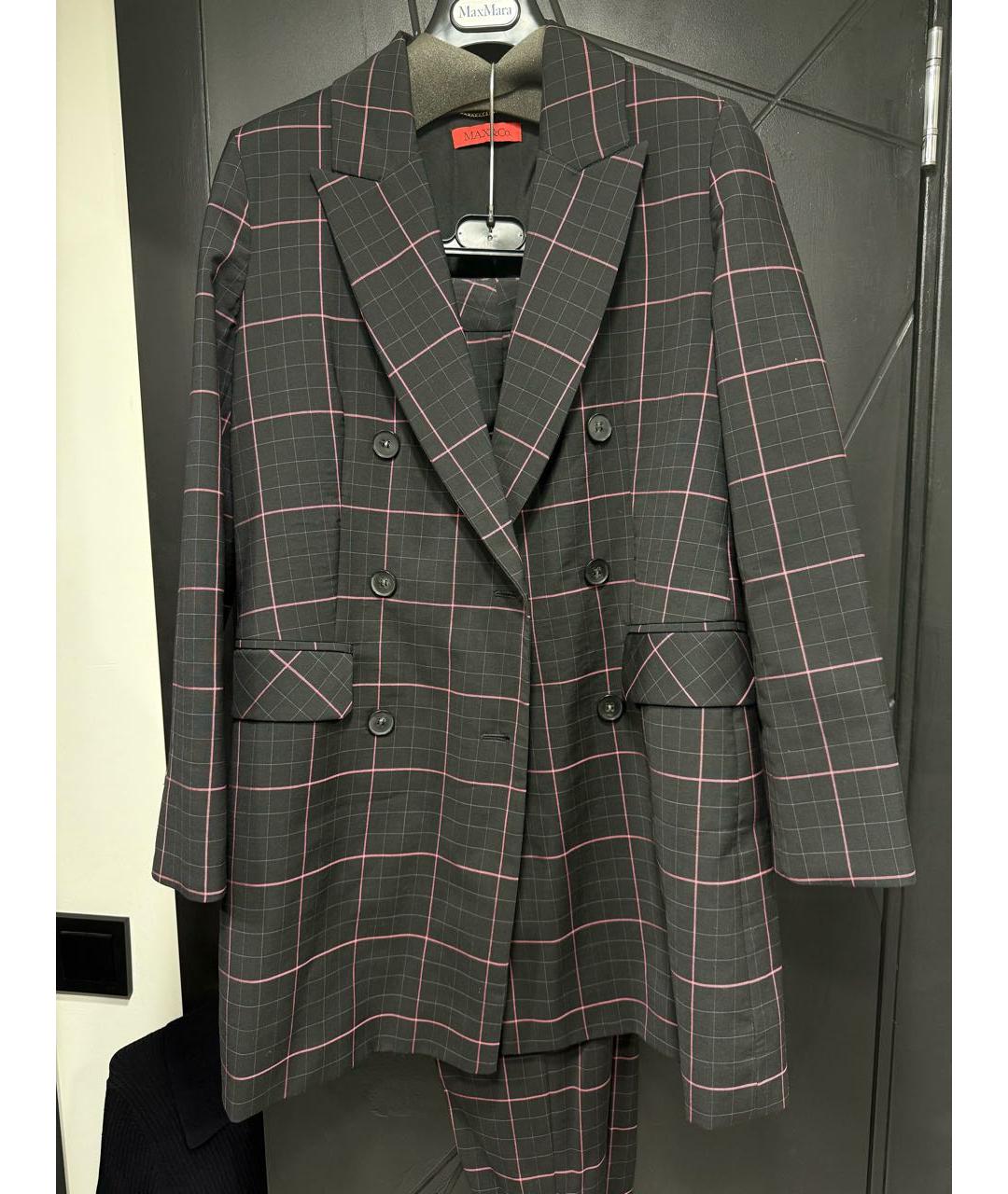 MAX&CO Черный ацетатный костюм с брюками, фото 9