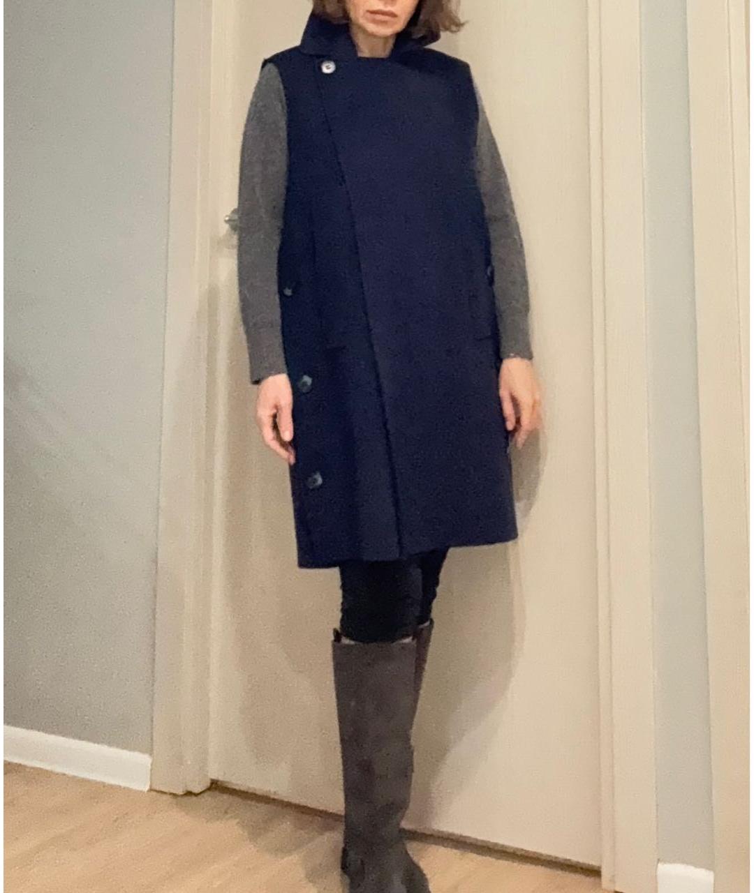 SPORT MAX CODE Темно-синий шерстяной жилет, фото 5