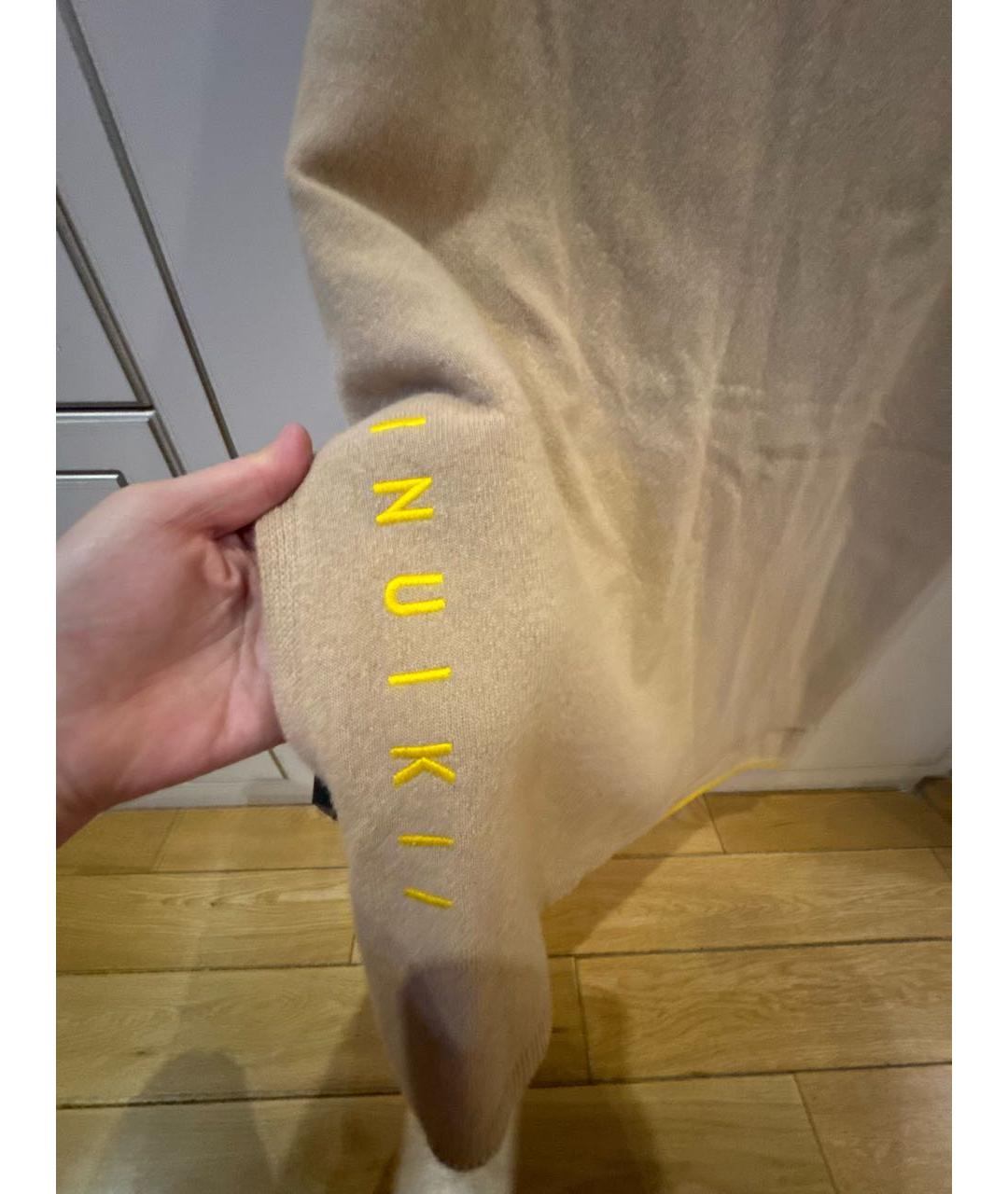 INUIKII Бежевый шерстяной шарф, фото 2