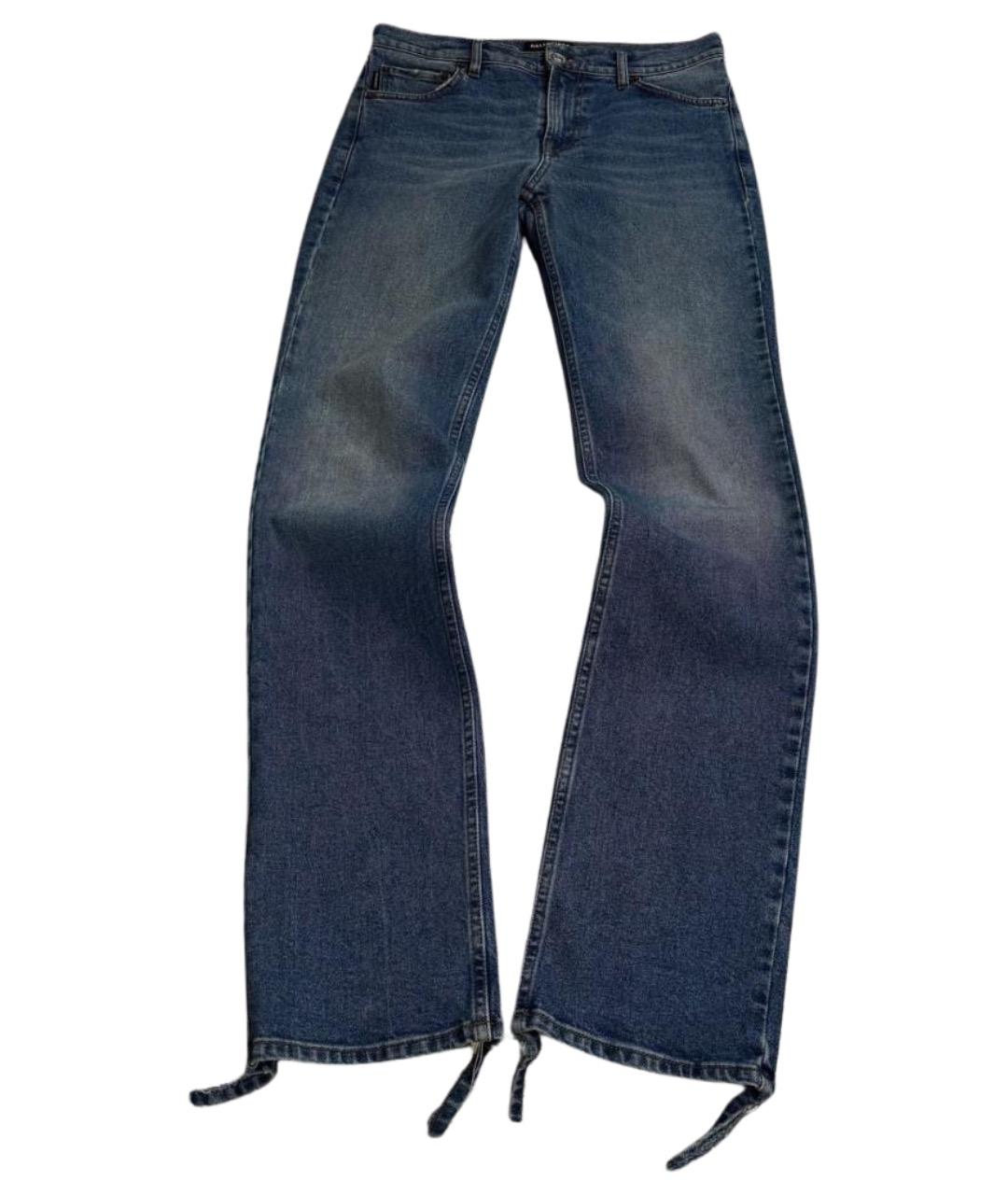 BALENCIAGA Голубые хлопко-эластановые джинсы скинни, фото 1