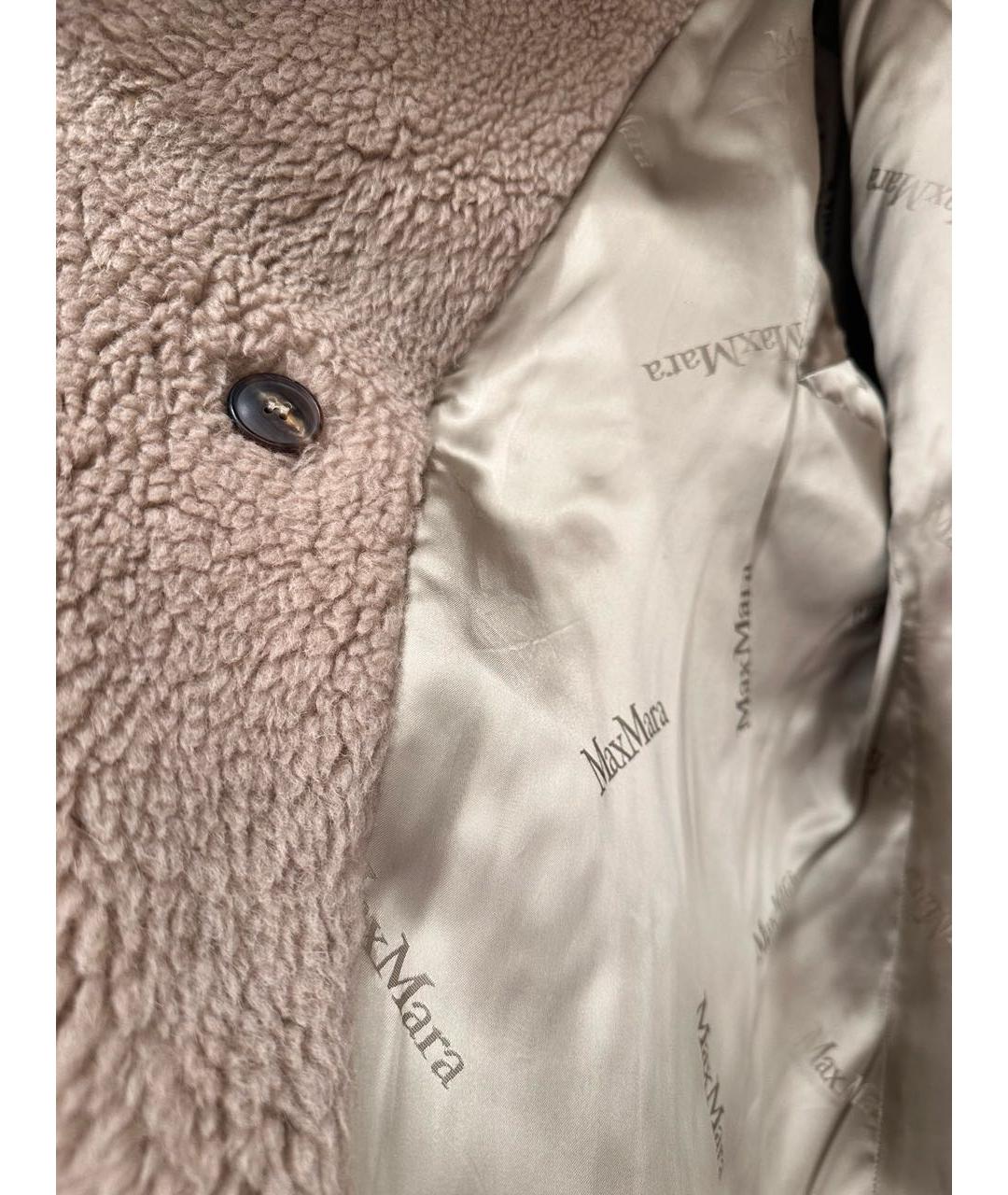 MAX MARA Бежевая шерстяная шуба, фото 7