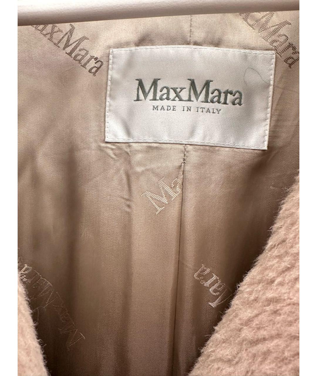 MAX MARA Бежевая шерстяная шуба, фото 3