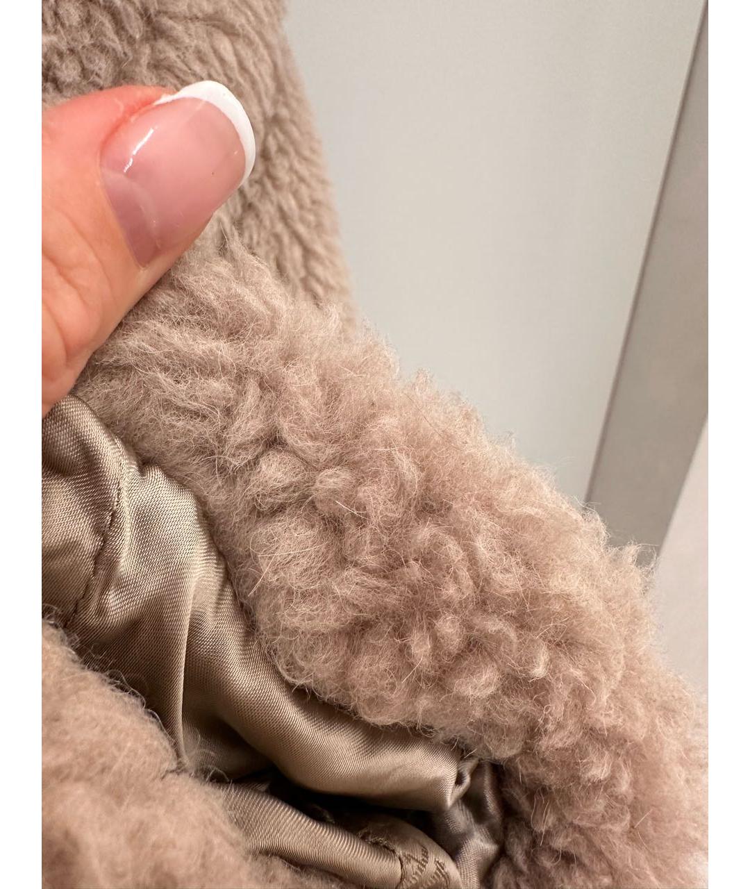 MAX MARA Бежевая шерстяная шуба, фото 5