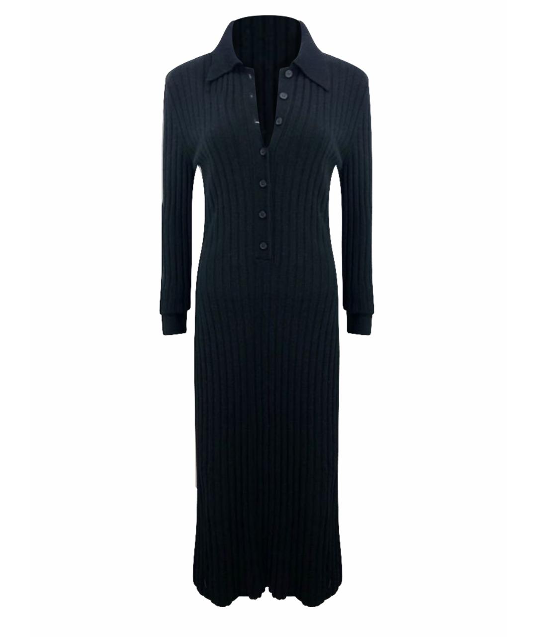 MAX MARA Черное шерстяное повседневное платье, фото 1