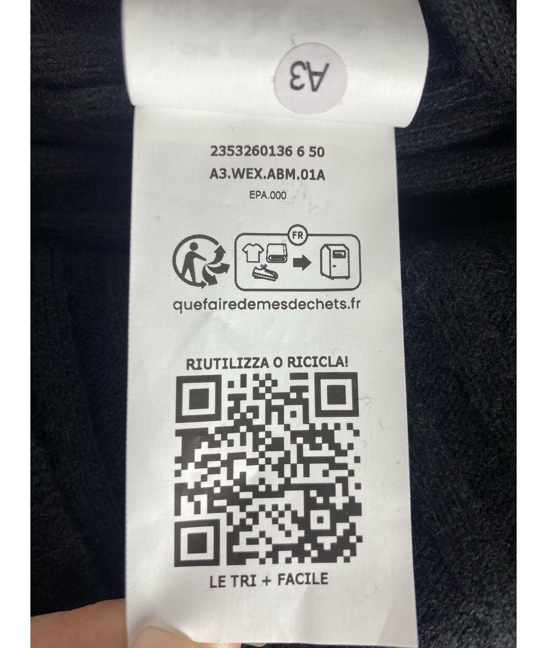 MAX MARA Черное шерстяное повседневное платье, фото 7