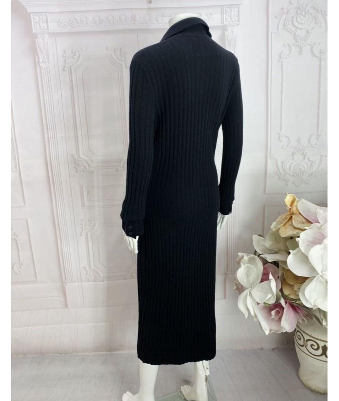 MAX MARA Черное шерстяное повседневное платье, фото 2