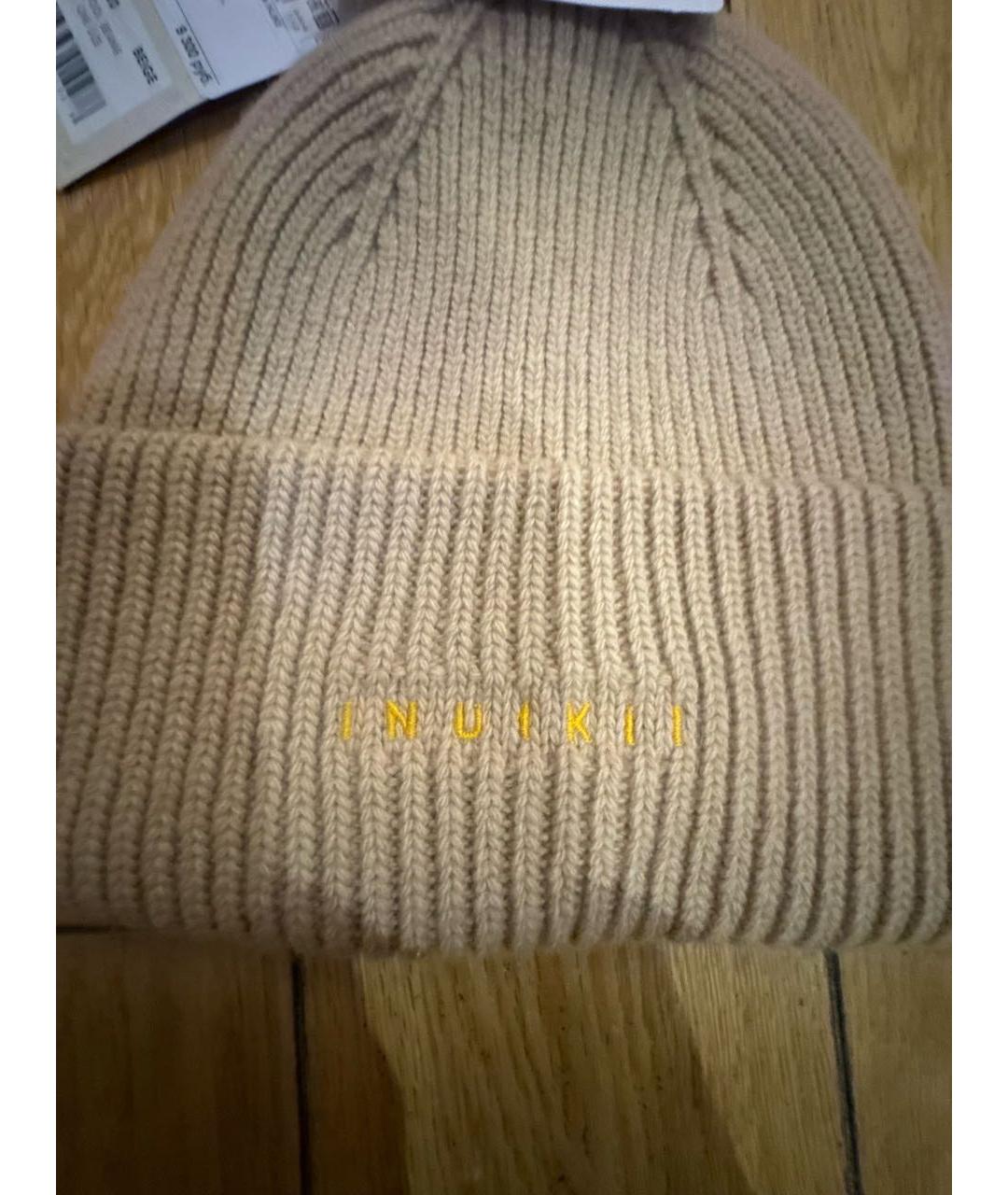 INUIKII Бежевая шерстяная шапка, фото 3