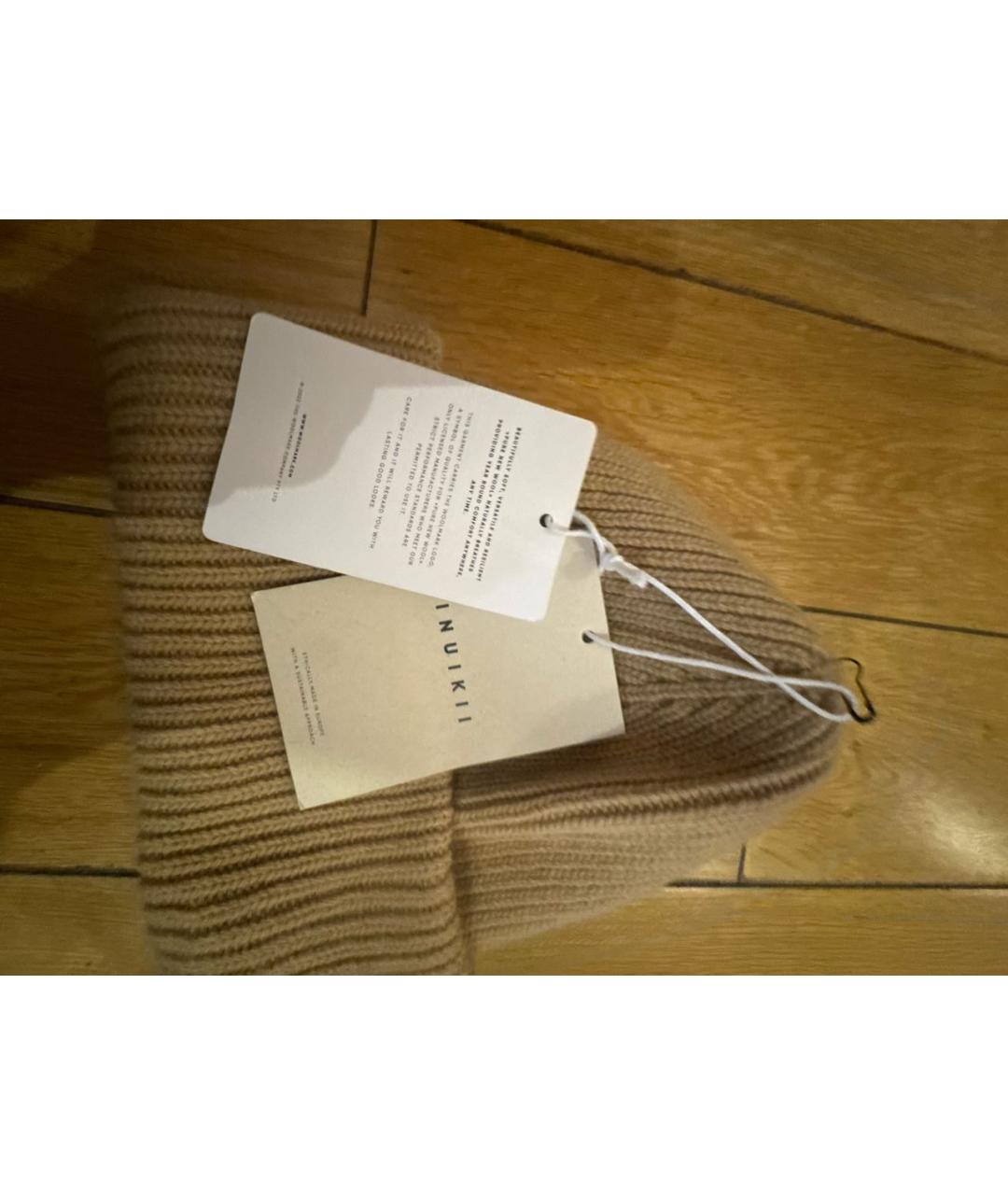 INUIKII Бежевая шерстяная шапка, фото 6