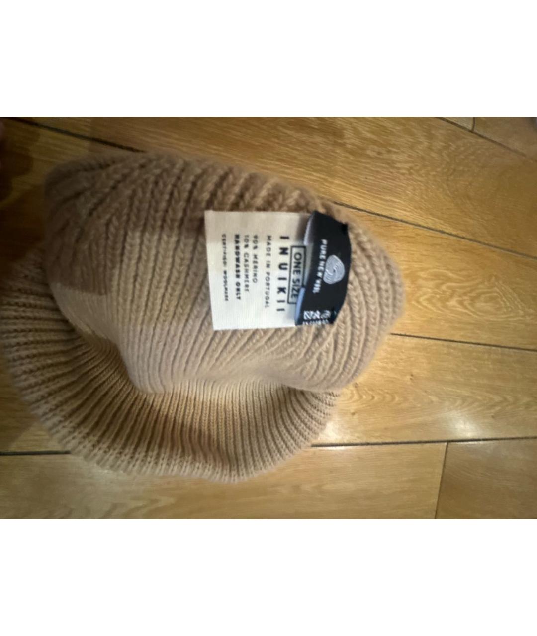 INUIKII Бежевая шерстяная шапка, фото 5