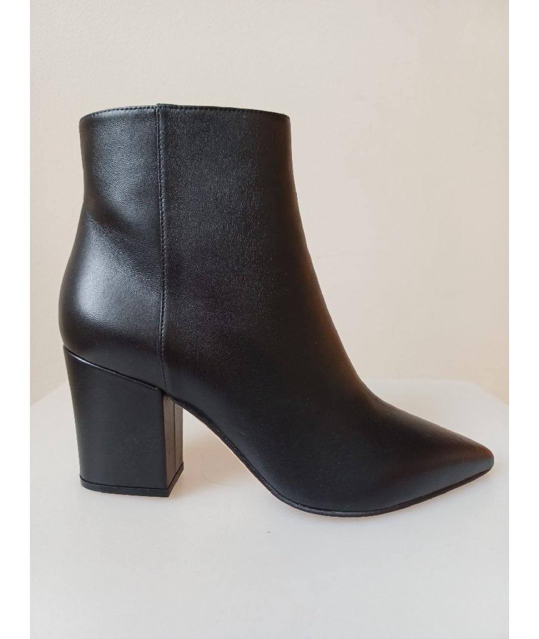 SERGIO ROSSI Черные кожаные ботильоны, фото 8