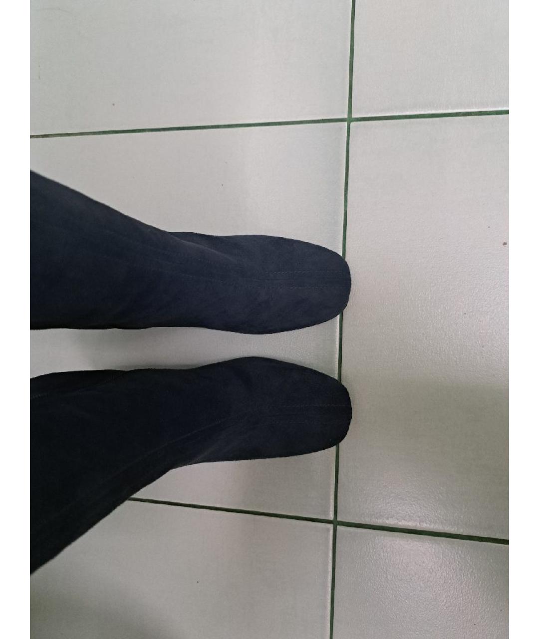 BARBARA BUI Темно-синие замшевые сапоги, фото 3