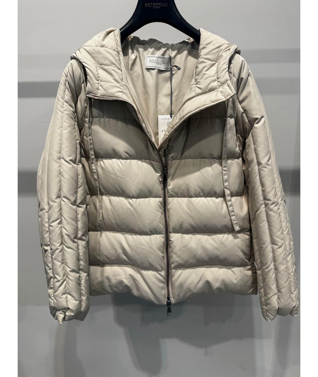 ANTONELLI FIRENZE Белая полиэстеровая куртка, фото 4