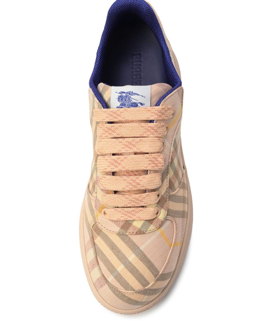 BURBERRY Коралловые текстильные кеды, фото 3